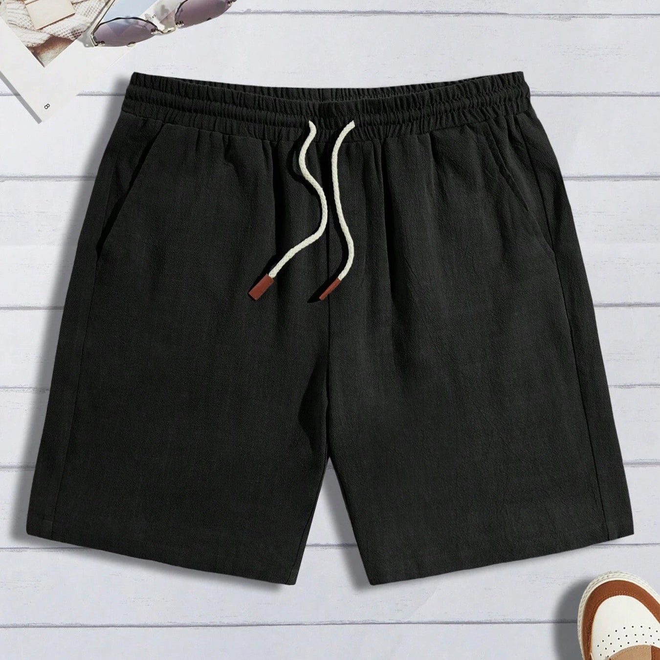 Men's Linen-Style Drawstring Shorts