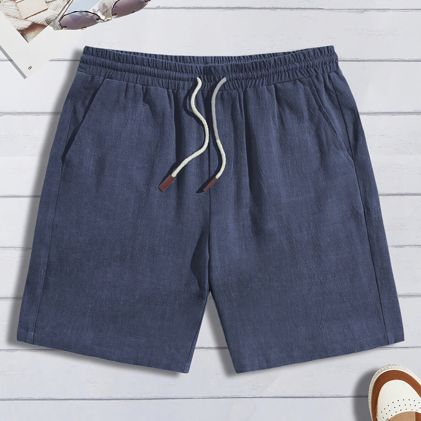 Men's Linen-Style Drawstring Shorts