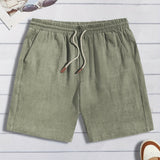 Men's Linen-Style Drawstring Shorts