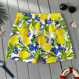 Men's Lemon Print Swim Shorts
