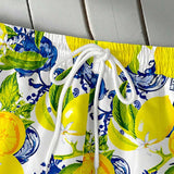 Men's Lemon Print Swim Shorts
