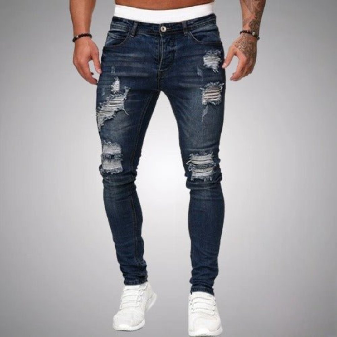 Men's Distressed Slim Fit Jeans