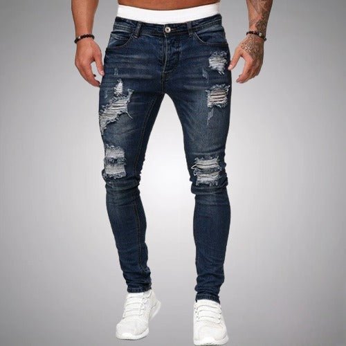 Men's Distressed Slim Fit Jeans