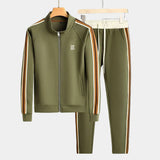 Men's Zip-Up Track Jacket and Pants Set