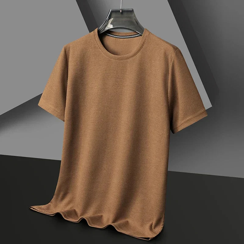Men's Textured Crew Neck T-Shirt