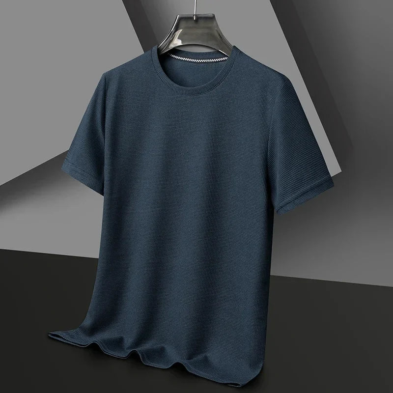 Men's Textured Crew Neck T-Shirt