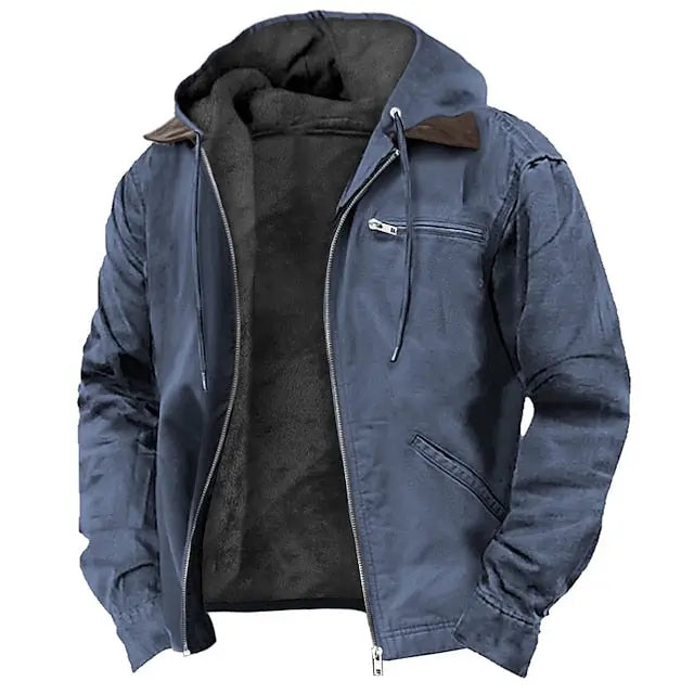 Men's Hooded Winter Jacket with Lining