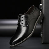 Men's Classic Derby Shoes in PU Leather